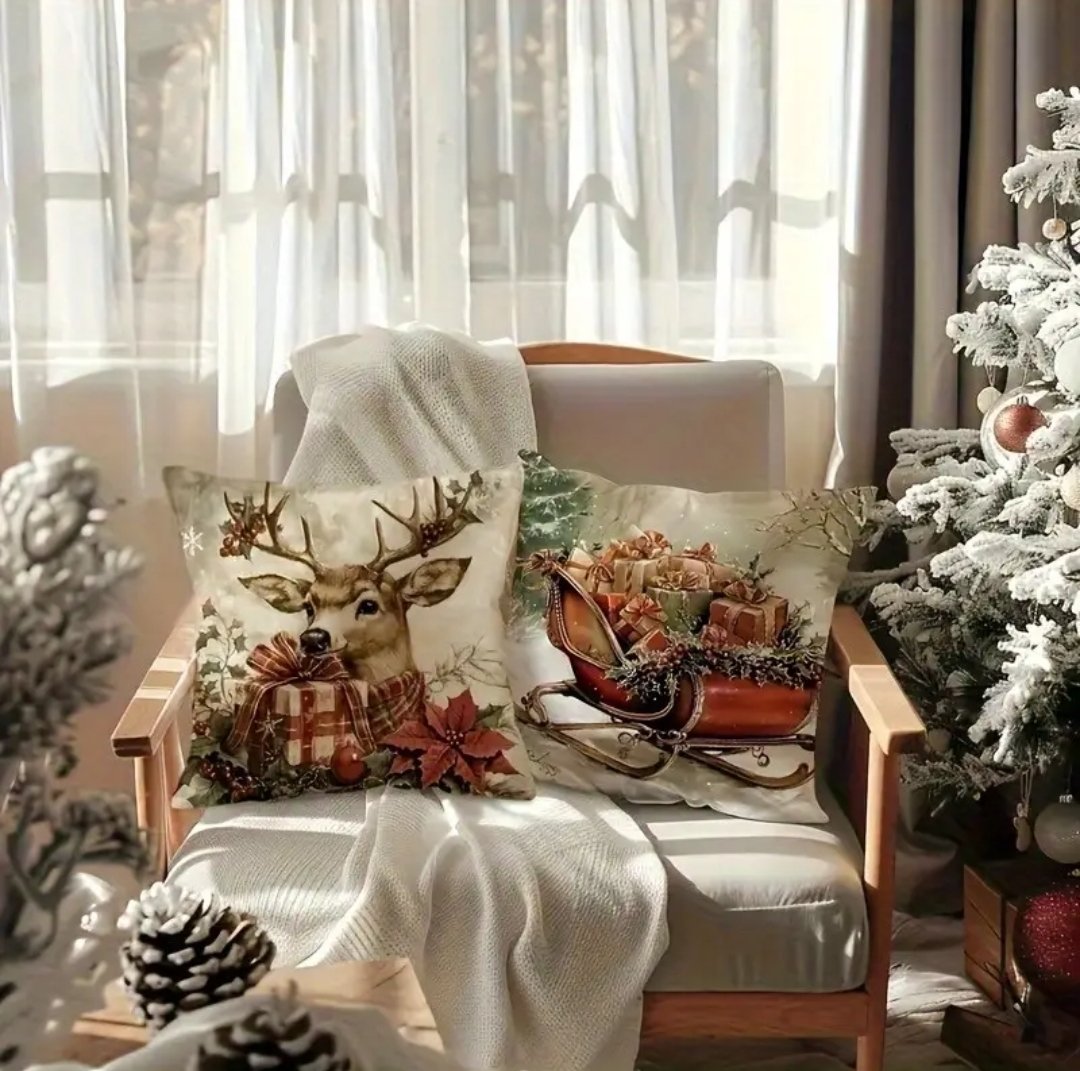 Fundas Navideñas estilo Vintage x4 - Imagen 2